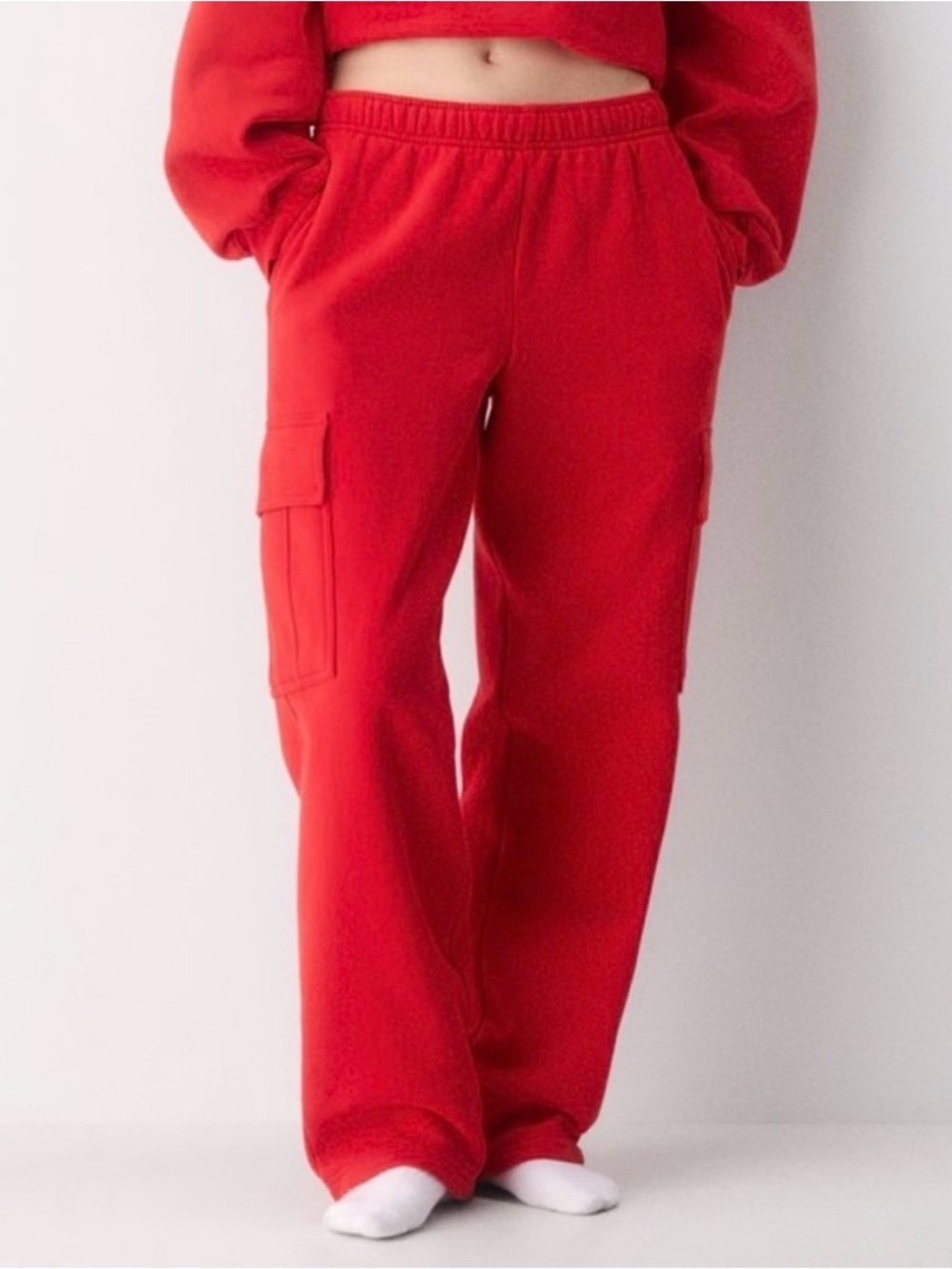 TNA Mega Red Cargo Sweatpants